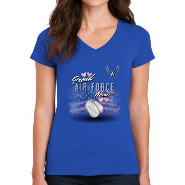 Proud Air Force MOM!  Heavy Cotton V-Neck T-Shirt - Image 5