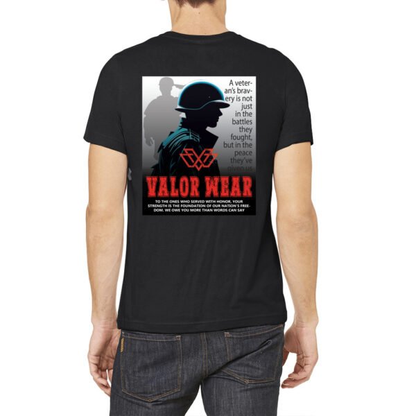 Veterans Bravery - USA-Made Unisex Jersey Tee by ValorWear - Image 4