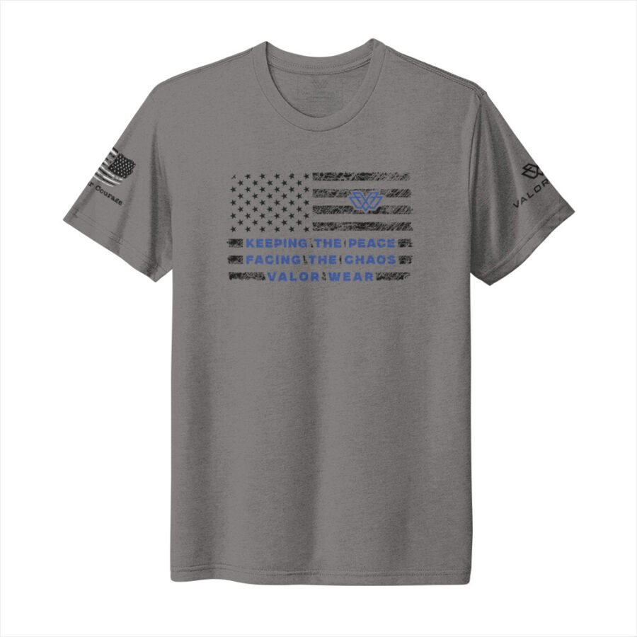 Facing the Chaos – Men’s Law Enforcement Triblend Tee by ValorWear