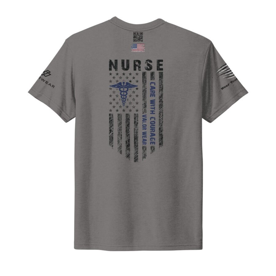 Care with Courage – Unisex Nursing Triblend Tee by ValorWear