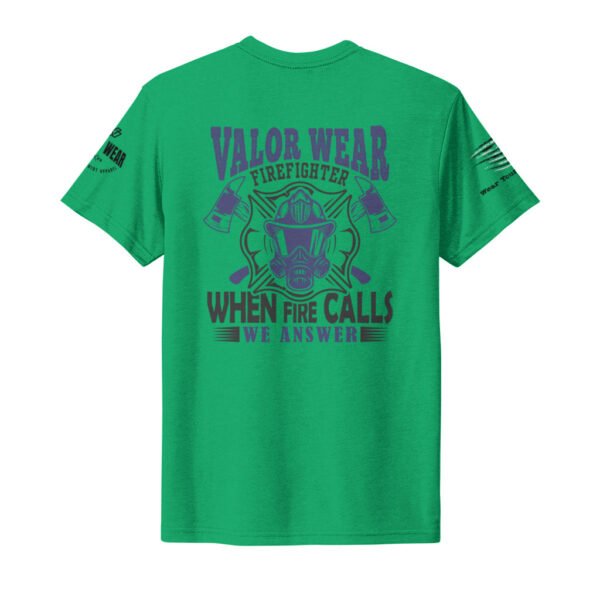 When Fire Calls - Men's Firefighter Triblend Tee by ValorWear - Image 7