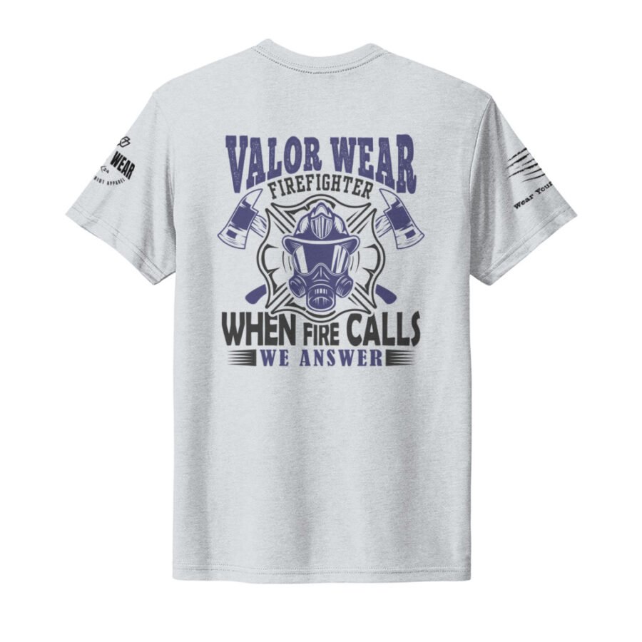 When Fire Calls – Men’s Firefighter Triblend Tee by ValorWear