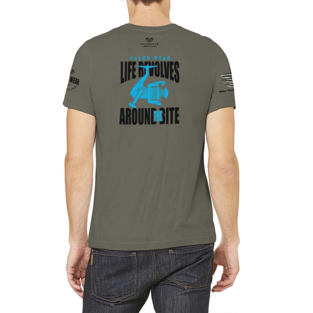 Revolves Around the Bite (Reel Version, Light) – USA-Made Unisex Jersey Tee - Image 5