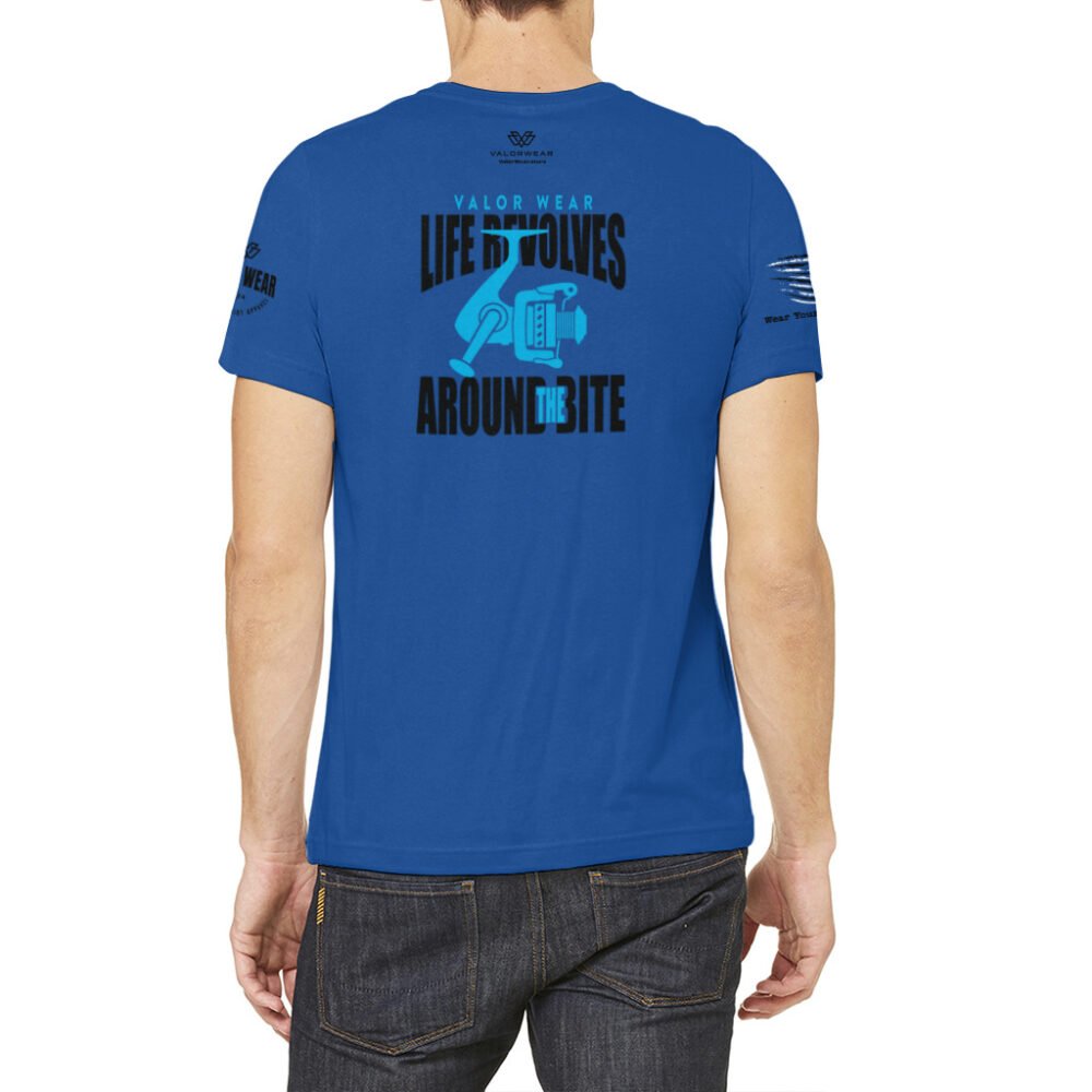 Revolves Around the Bite (Reel Version, Light) – USA-Made Unisex Jersey Tee - Image 7