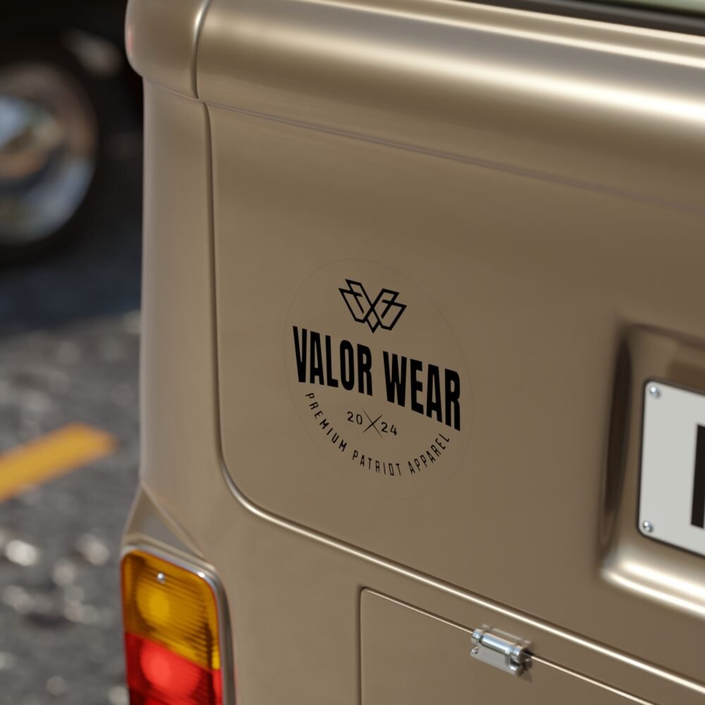 ValorWear Round Transparent Outdoor Sticker – Premium Patriot Apparel