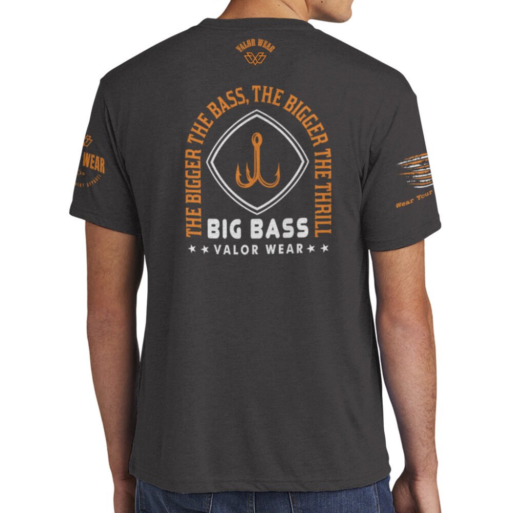 Bigger Bass, Bigger Thrill, Orange (Dark) – ValorWear Triblend T-Shirt