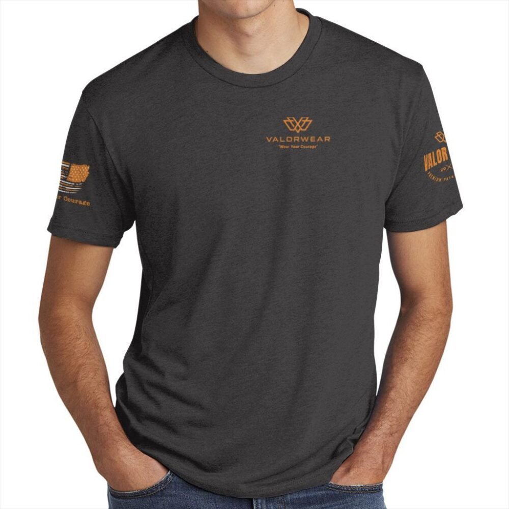 Bigger Bass, Bigger Thrill, Orange (Dark) – ValorWear Triblend T-Shirt - Image 2