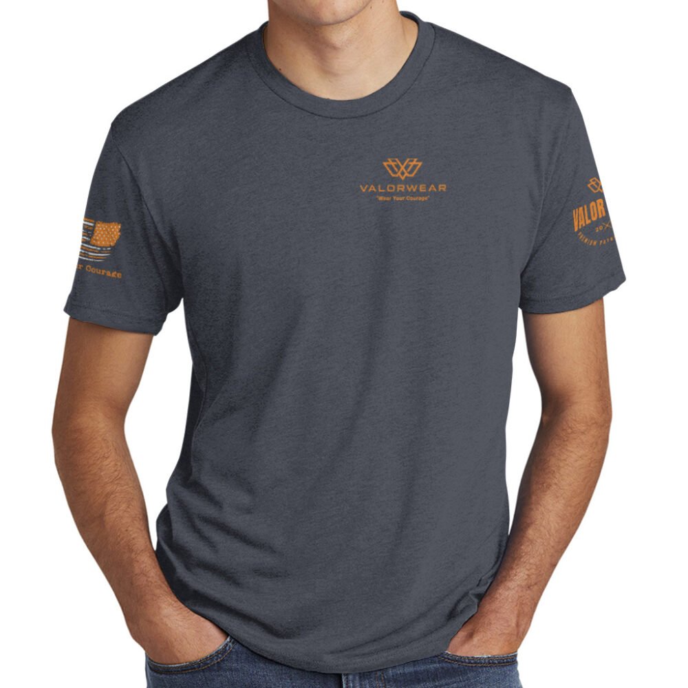 Bigger Bass, Bigger Thrill, Orange (Dark) – ValorWear Triblend T-Shirt - Image 4