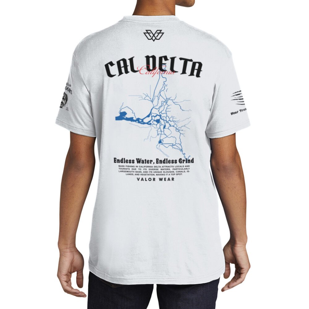 Cal Delta, Endless Water (Light) – Men's Cotton Short Sleeve Crew - Image 7