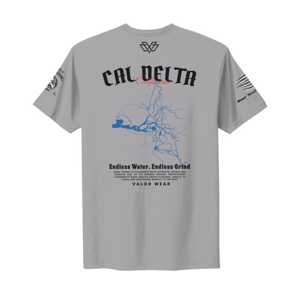 Cal Delta, Endless Water (Light) – Men's Cotton Short Sleeve Crew - Image 9