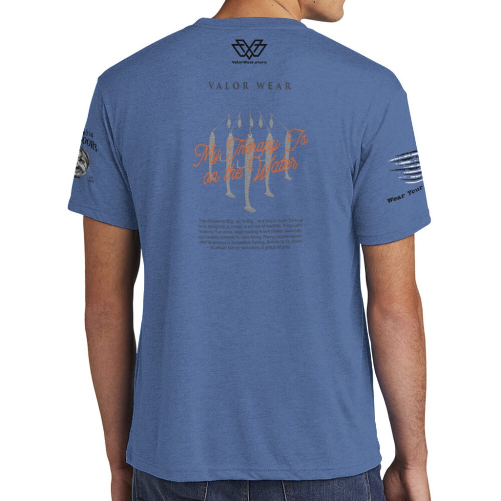 My Therapy Is on the Water (Light) – 6010 TriBlend Short Sleeve Crew - Image 7