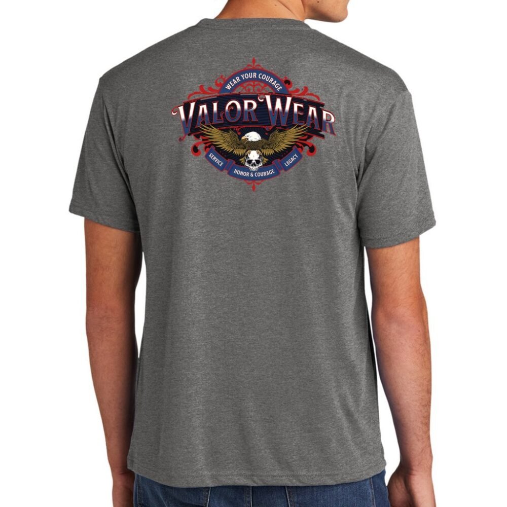 Honor and Courage (Dark) – ValorWear Triblend T-Shirt - Image 4