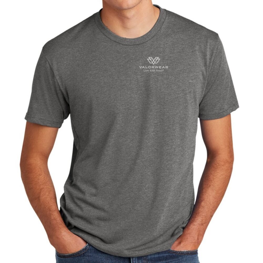 Honor and Courage (Dark) – ValorWear Triblend T-Shirt - Image 3