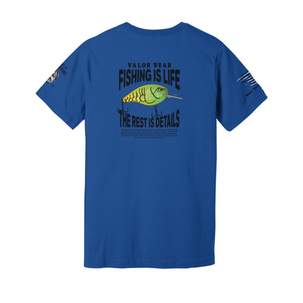 Fishing Is Life (Light) – USA-Made Unisex Jersey Tee - Image 8