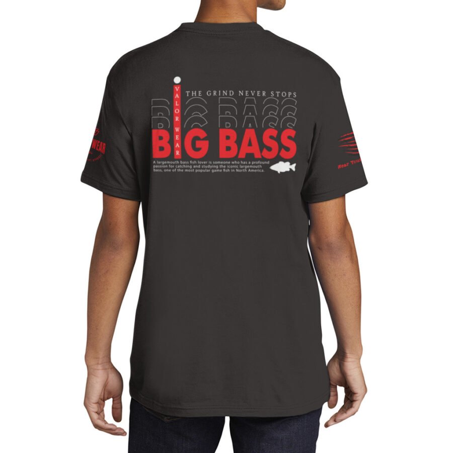 Big Bass Grind (Dark) – Men’s Cotton Short Sleeve Crew