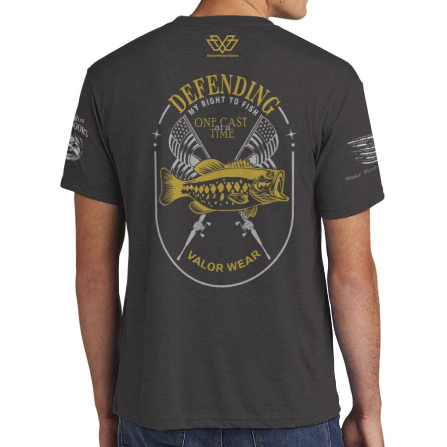 Defending My Right to Fish (Dark) – Men’s Triblend T-Shirt