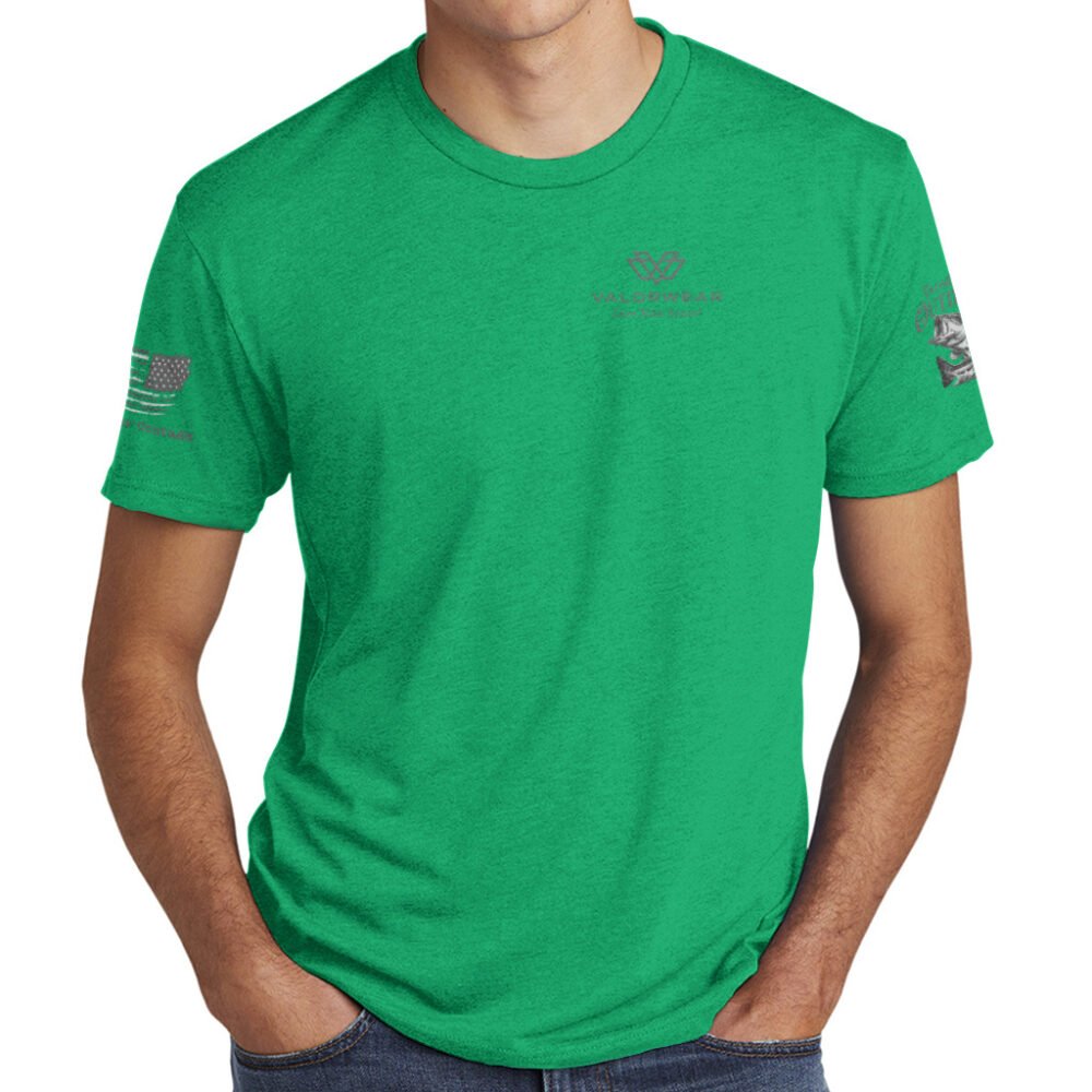 Micropterus Genus (Light) – Men's Triblend Short Sleeve Crew - Image 4