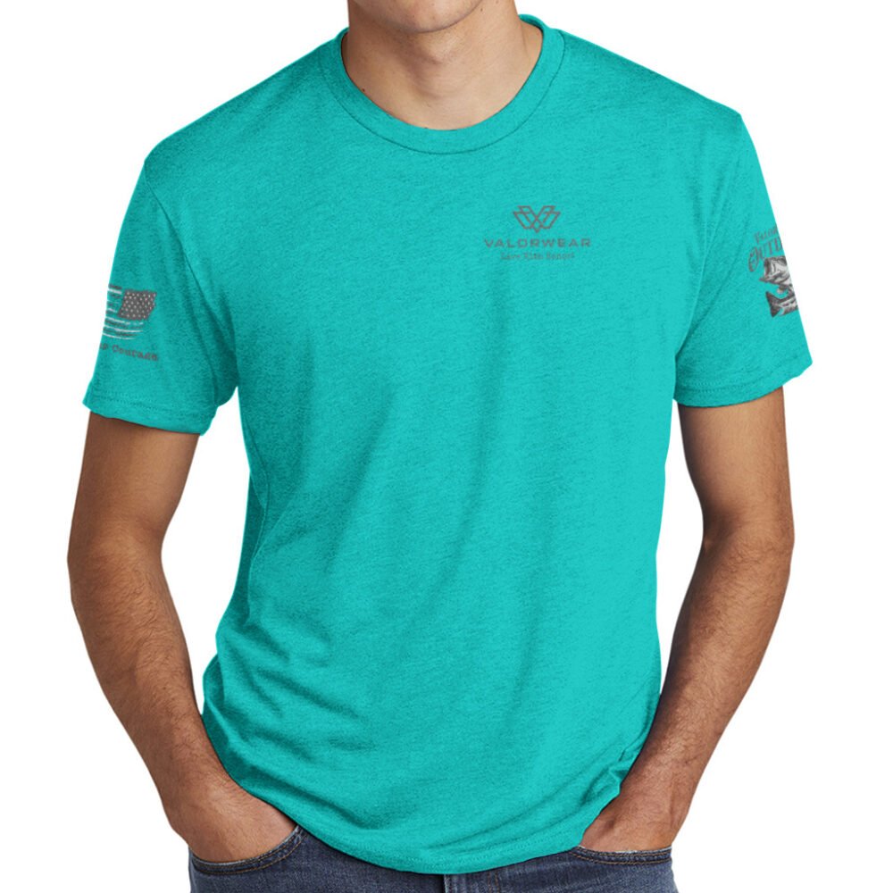 Micropterus Genus (Light) – Men's Triblend Short Sleeve Crew - Image 8