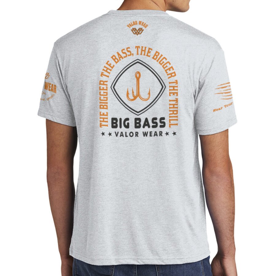 Bigger Bass, Bigger Thrill, Orange (Light) – ValorWear Triblend T-Shirt