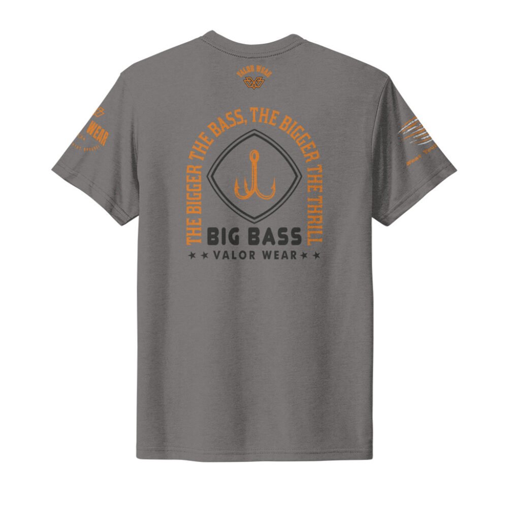 Bigger Bass, Bigger Thrill, Orange (Light) – ValorWear Triblend T-Shirt - Image 10