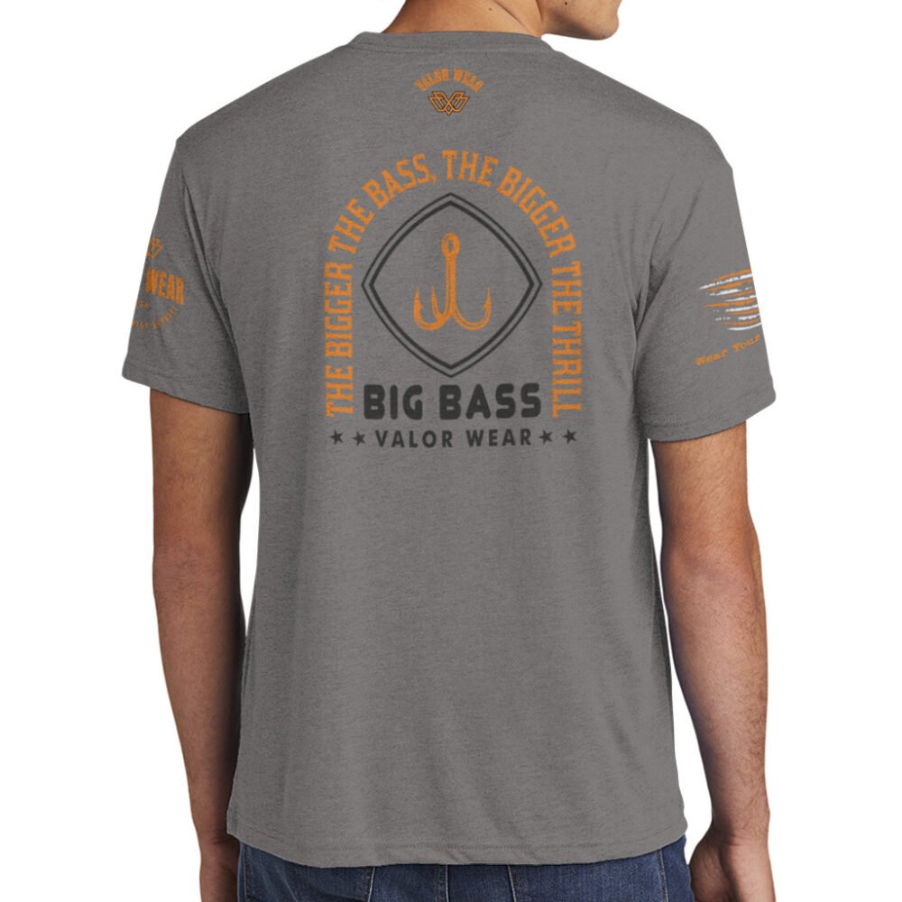 Bigger Bass, Bigger Thrill, Orange (Light) – ValorWear Triblend T-Shirt