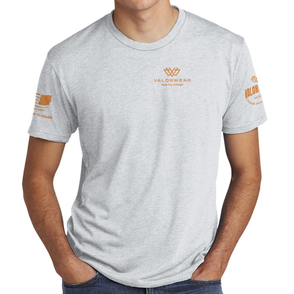 Bigger Bass, Bigger Thrill, Orange (Light) – ValorWear Triblend T-Shirt - Image 3