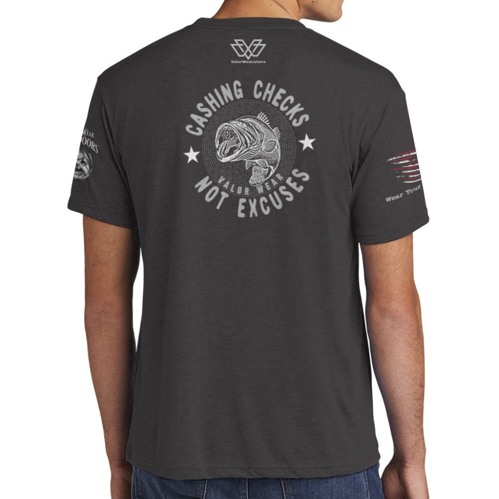 Cashing Checks, Not Excuses (Dark) – Men's Triblend Short Sleeve Crew