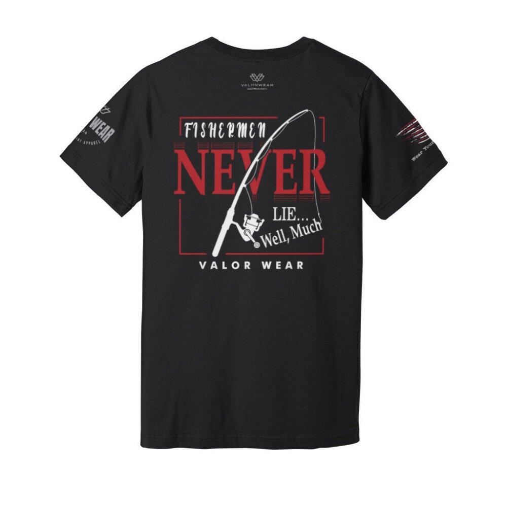 Fishermen Never Lie (Dark) – USA-Made Unisex Jersey Tee - Image 11