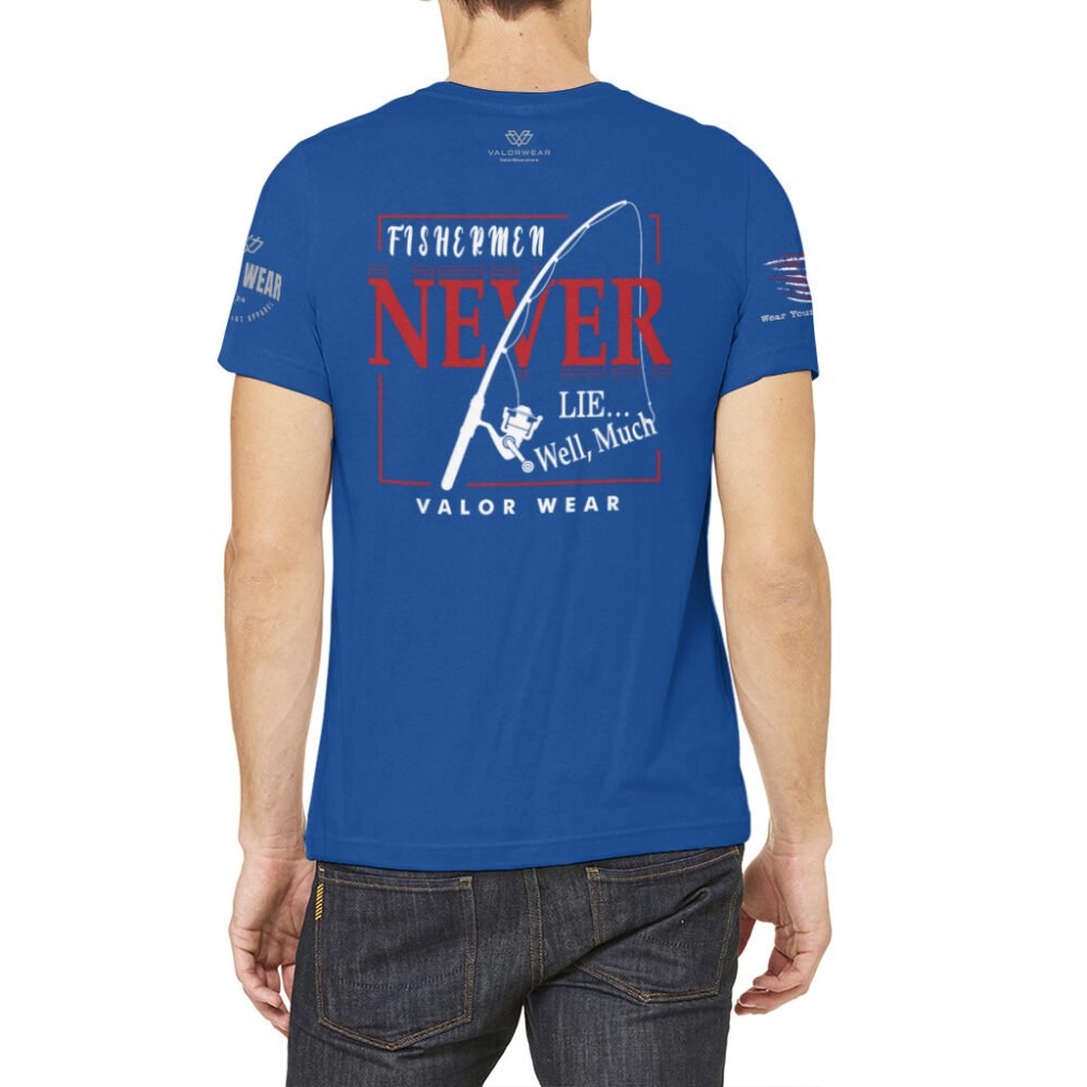 Fishermen Never Lie (Dark) – USA-Made Unisex Jersey Tee - Image 9