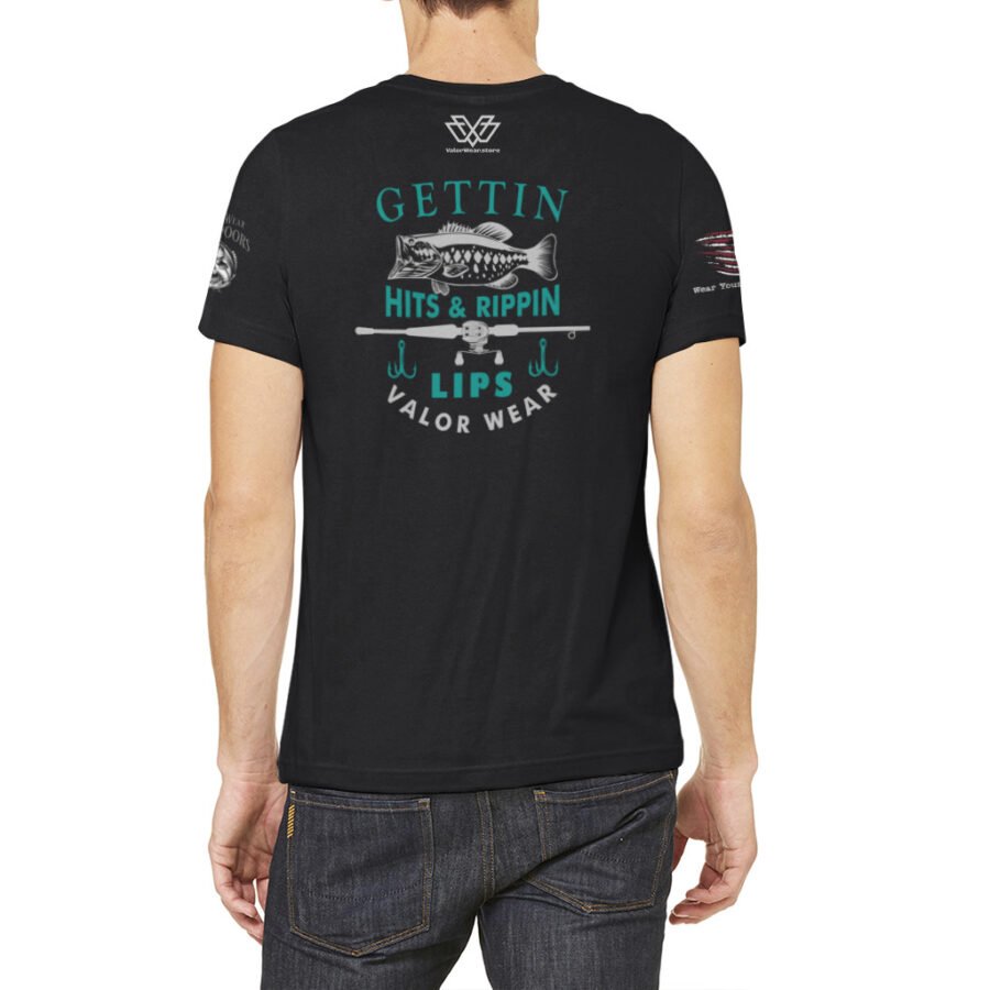 Gettin’ Hits and Rippin’ Lips (Dark) – USA-Made Unisex Jersey Tee