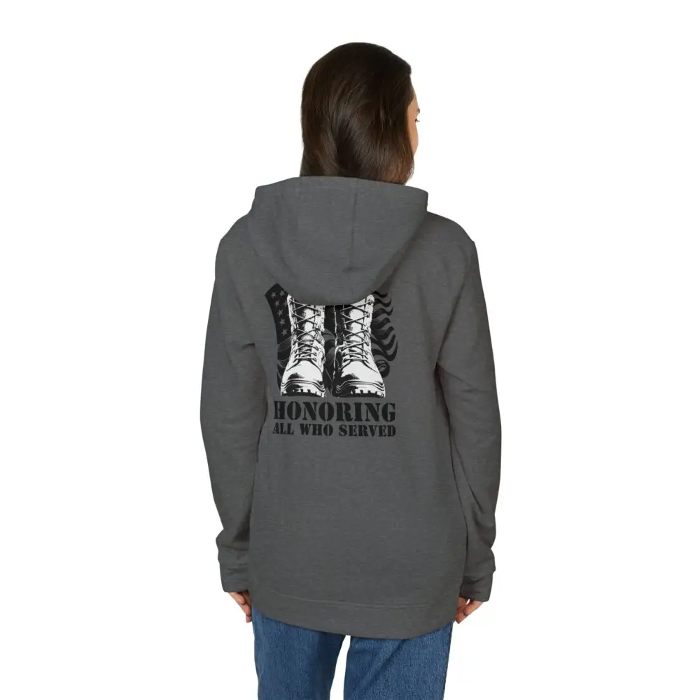 "Honoring All Who Served" Unisex Fleece Hoodie - Image 9