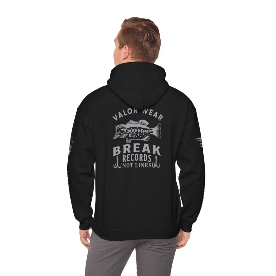 ValorWear ‘Break Records Not Lines’– Unisex Heavy Blend Fishing Hoodie –