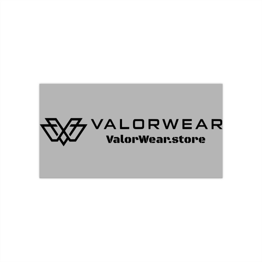 ValorWear Bumper Sticker – Logo Right of Name (Black on Gray)