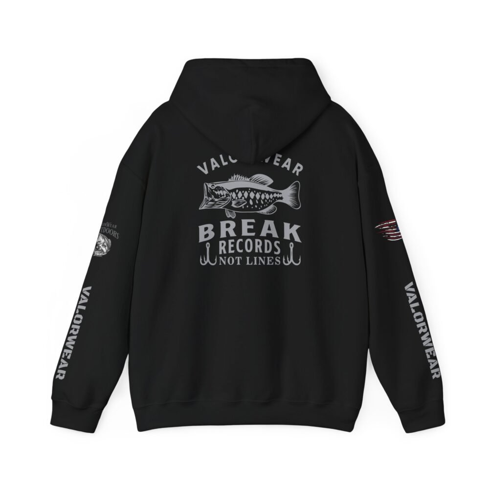 ValorWear 'Break Records Not Lines'– Unisex Heavy Blend Fishing Hoodie - - Image 3