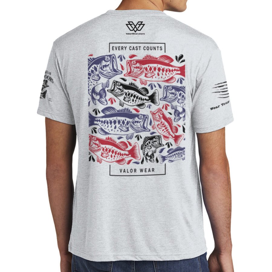 ValorWear “Every Cast Counts” – Men’s Triblend T-Shirt (Red, White & Blue Edition)