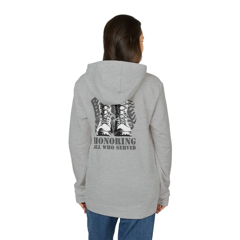 "Honoring All Who Served" Unisex Fleece Hoodie - Image 13