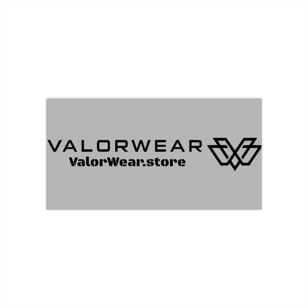 ValorWear Bumper Sticker – Logo Right Design (Black on Gray) - Image 2