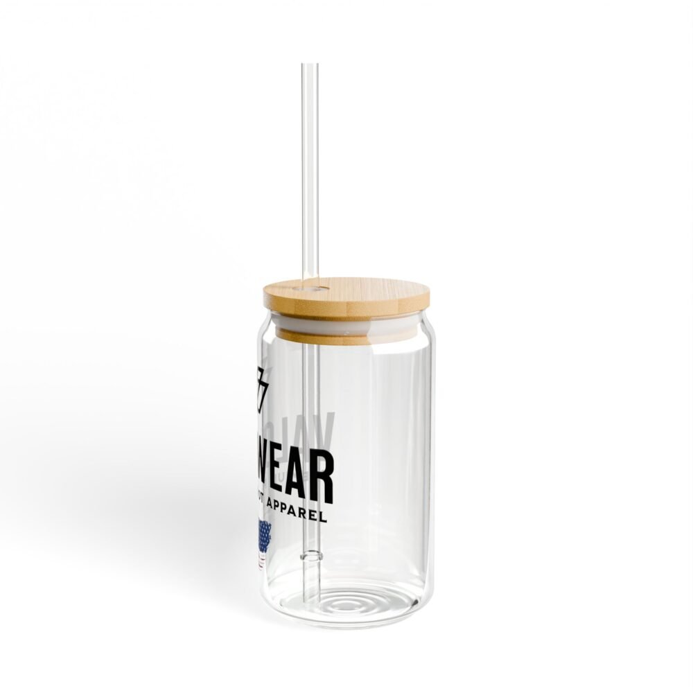 ValorWear Sipper Glass | 16oz Reusable Glass with Bamboo Lid & Tritan Straw - Image 7