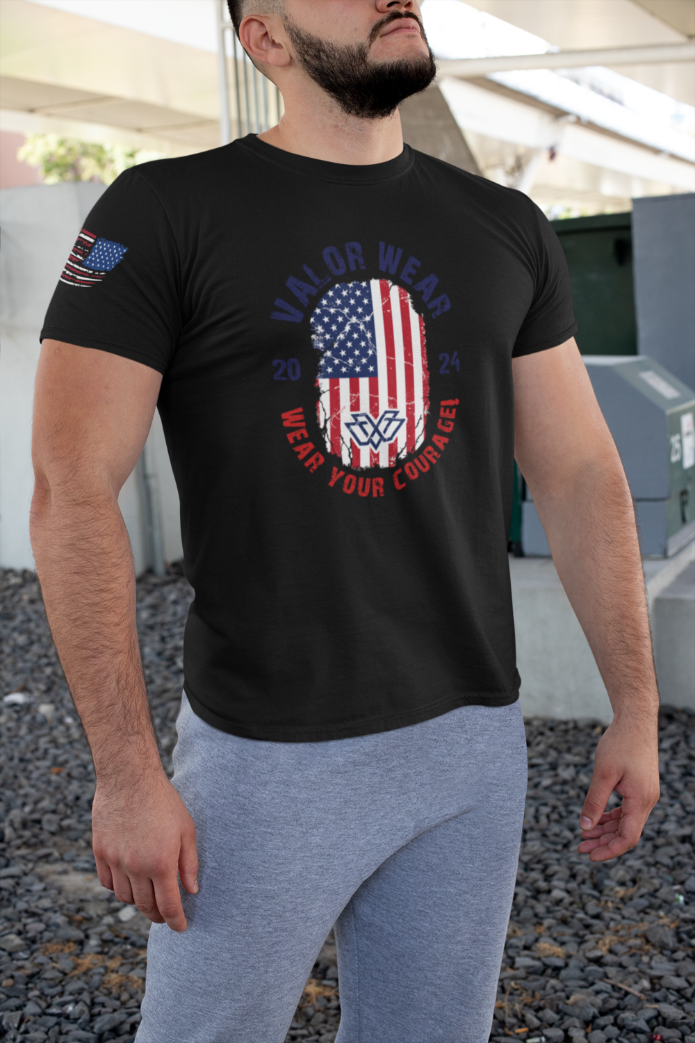 ValorWear Motto Circle | Front Graphic Triblend Tee - Image 7