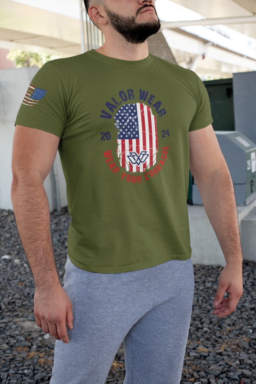 ValorWear Motto Circle | Front Graphic Triblend Tee - Image 11