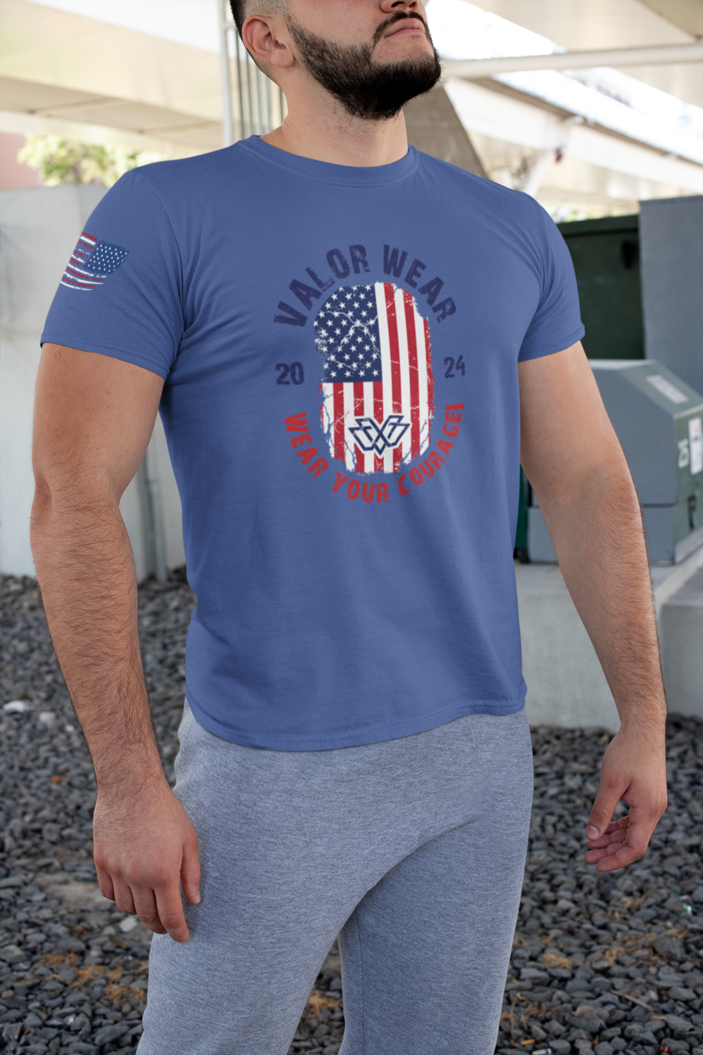 ValorWear Motto Circle | Front Graphic Triblend Tee - Image 3