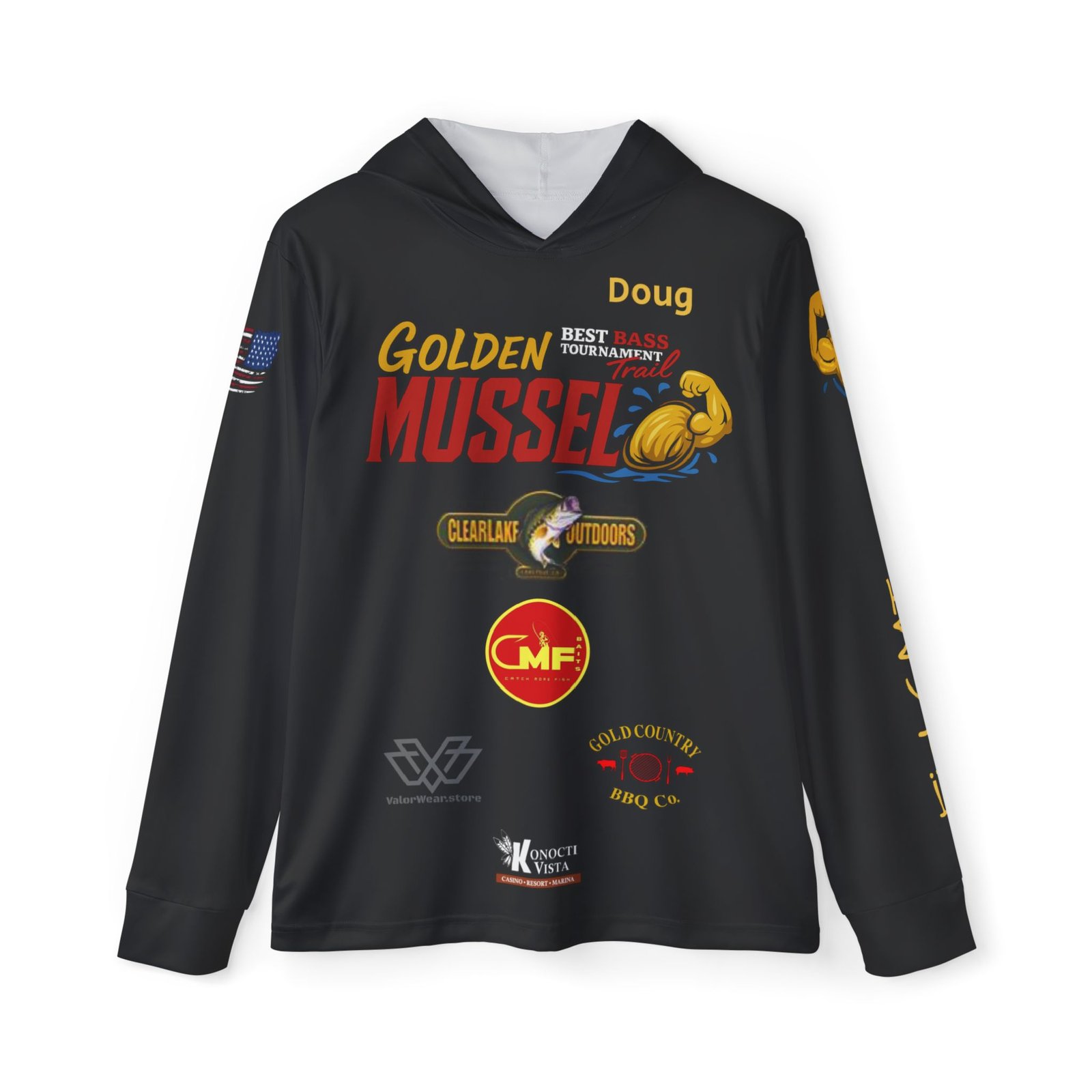 Copy of Golden Mussel Division SPF 50 Staff Performance Hoodie β Doug Bender - Image 2