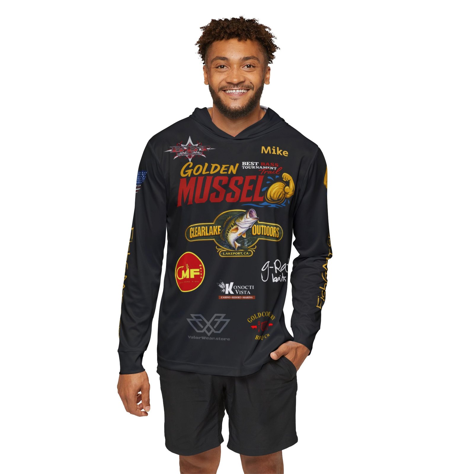 Golden Mussel Division SPF 50 Staff Performance Hoodie β Mike Sperbeck - Image 3