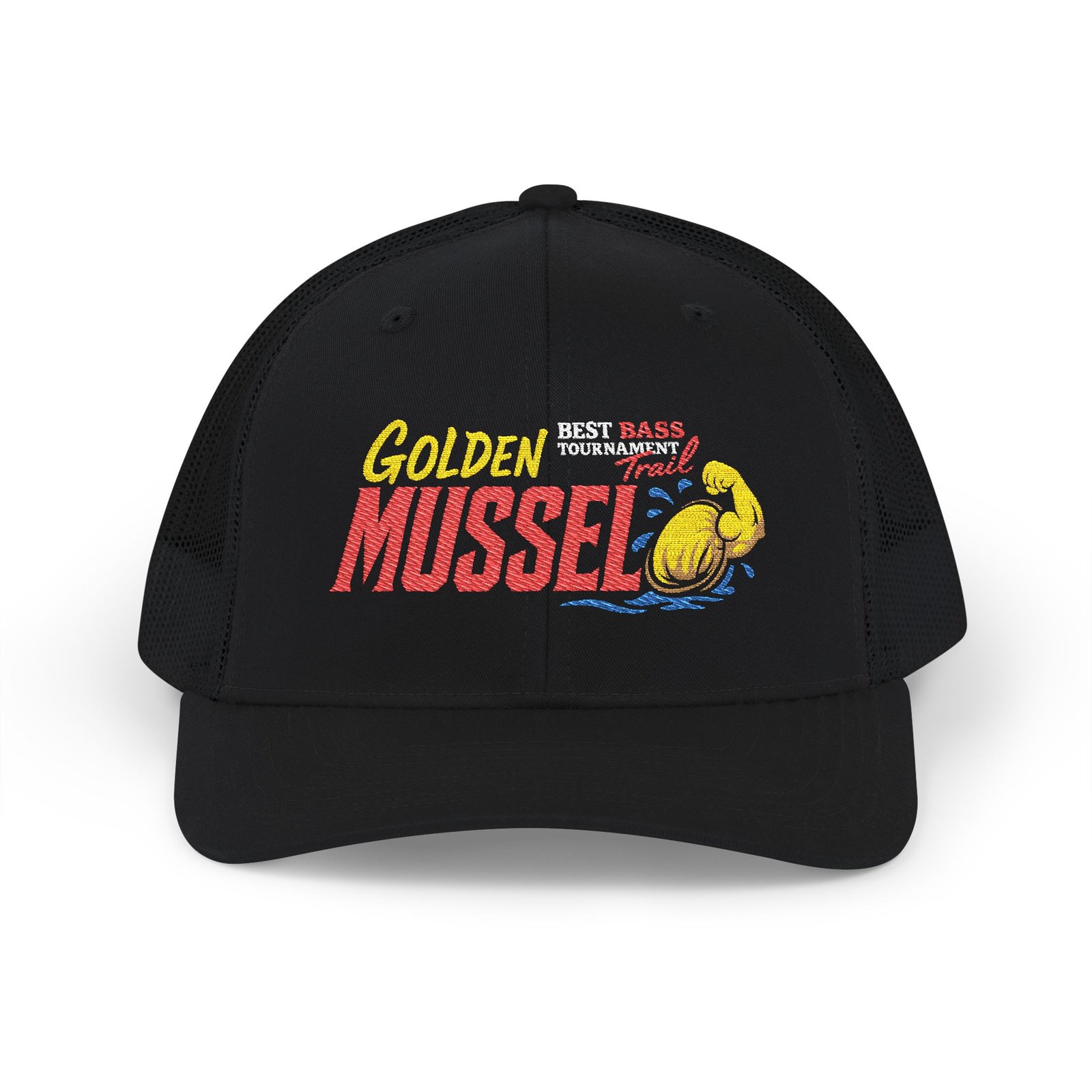 Golden Mussel / BBT Embroidered Hat β Retro Fishing Snapback - Image 2