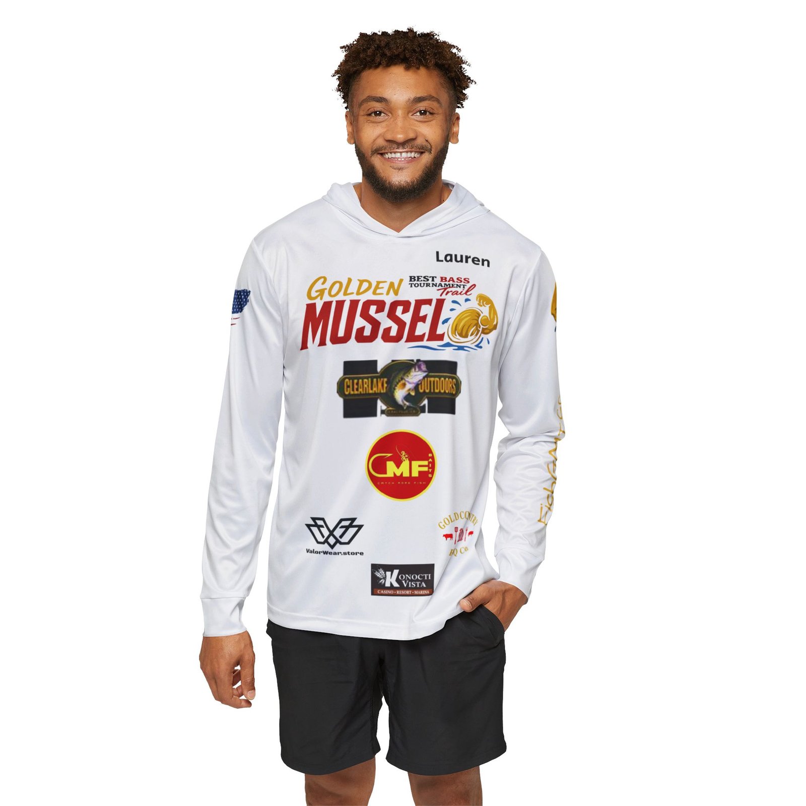 Golden Mussel Division SPF 50 Staff Performance Hoodie β Lauren Mazzei - Image 3