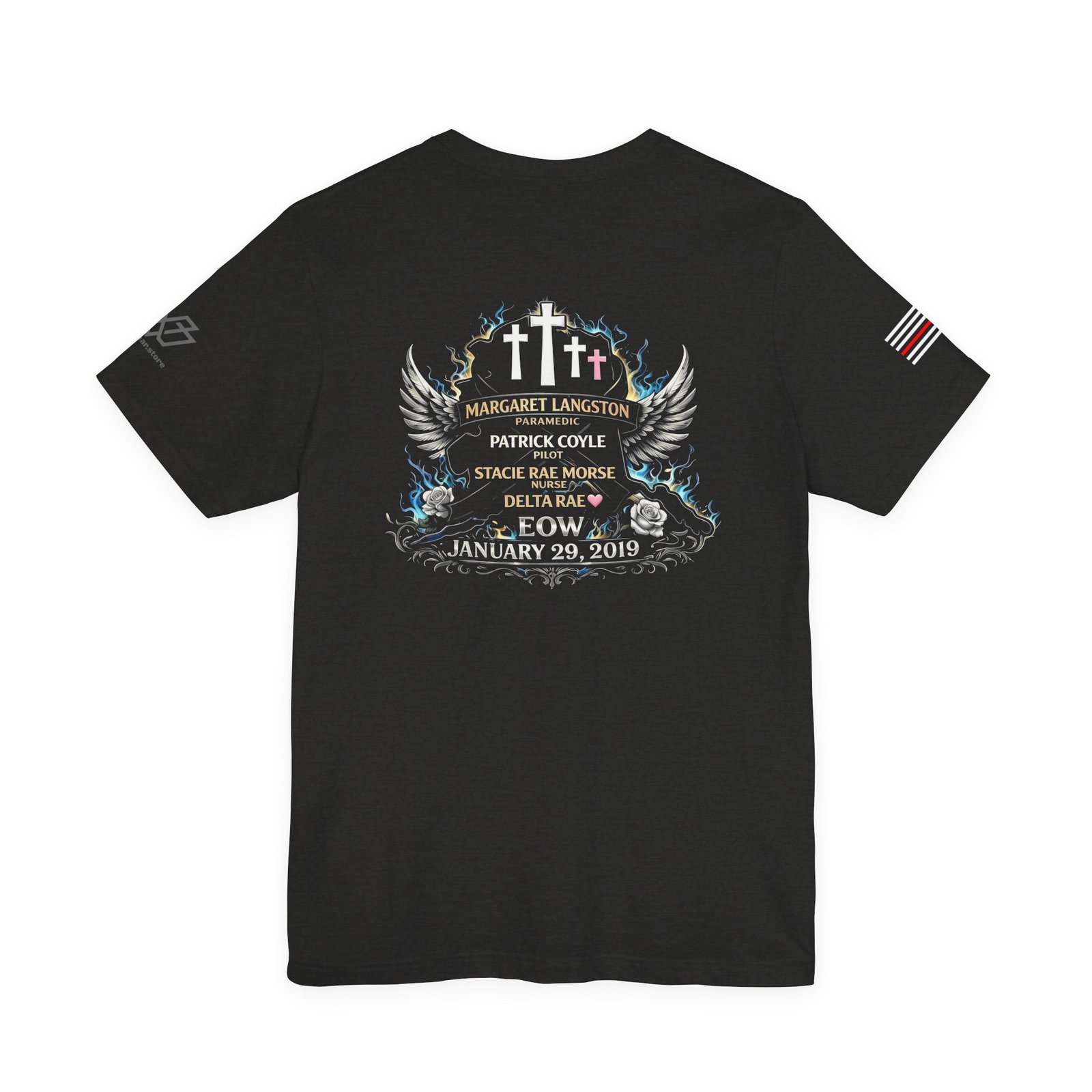 Faith Wings Graphic Tee β Memorial Tribute Short Sleeve Shirt - Image 2