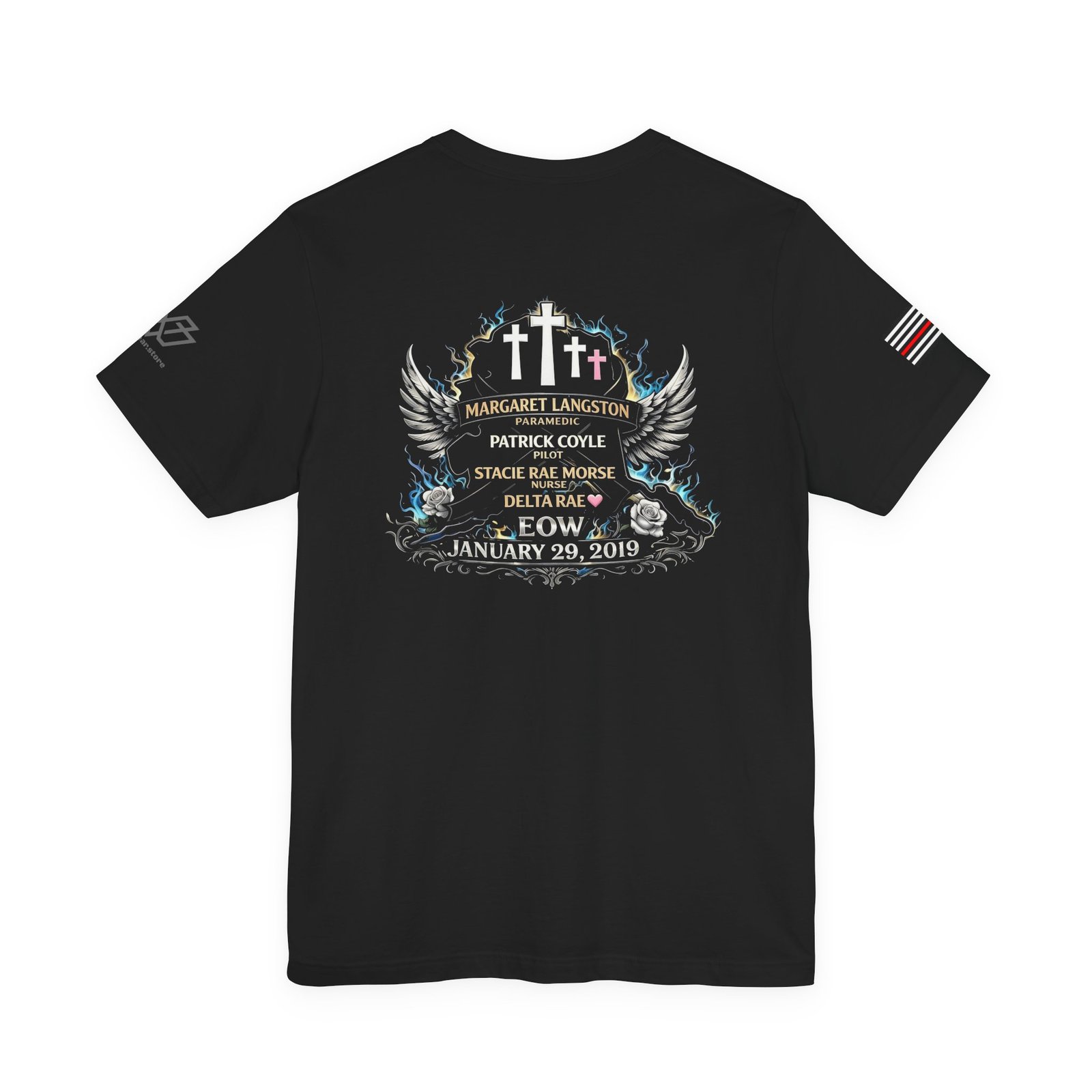 Faith Wings Graphic Tee β Memorial Tribute Short Sleeve Shirt - Image 6